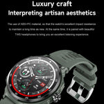 D11 Smartwatch 2 in 1 con auricolari Bluetooth da 1,46 pollici, supporto per chiamate Bluetooth, NFC e monitoraggio della frequenza cardiaca., D11 (Black), D11 (Green)