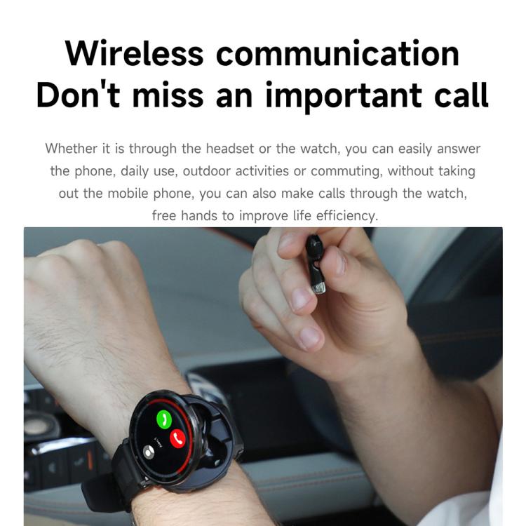 D11 Smartwatch 2 in 1 con auricolari Bluetooth da 1,46 pollici, supporto per chiamate Bluetooth, NFC e monitoraggio della frequenza cardiaca., D11 (Black), D11 (Green)