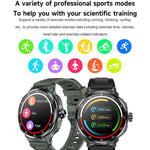 D11 Smartwatch 2 in 1 con auricolari Bluetooth da 1,46 pollici, supporto per chiamate Bluetooth, NFC e monitoraggio della frequenza cardiaca., D11 (Black), D11 (Green)