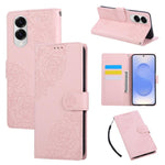Custodia per telefono in pelle con tre scomparti per carte e motivo a rosa in rilievo., For Samsung Galaxy S25 Edge 5G, For Samsung Galaxy S25 / S24 5G, For Samsung Galaxy S25+ / S24+ 5G, For Samsung Galaxy S25 Ultra 5G