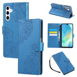 Custodia per telefono in pelle con tre scomparti per carte e motivo a rosa in rilievo., For Samsung Galaxy S26+ 5G, For Samsung Galaxy S26 Ultra 5G, For Samsung Galaxy S26 5G, For Samsung Galaxy S25 FE 5G