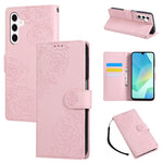 Custodia per telefono in pelle con tre scomparti per carte e motivo a rosa in rilievo., For Samsung Galaxy S26+ 5G, For Samsung Galaxy S26 Ultra 5G, For Samsung Galaxy S26 5G, For Samsung Galaxy S25 FE 5G