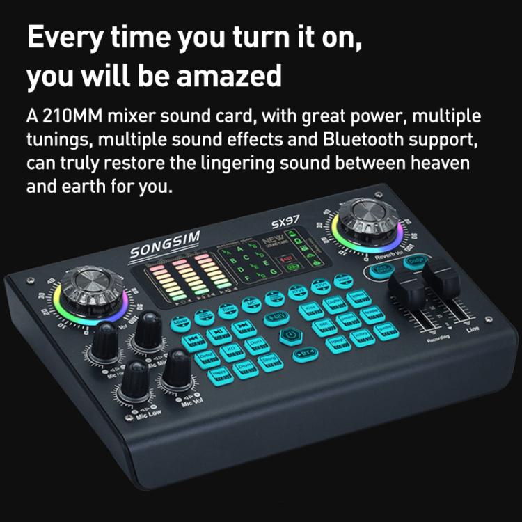 Mixer audio professionale SX97 con Bluetooth e effetti voce