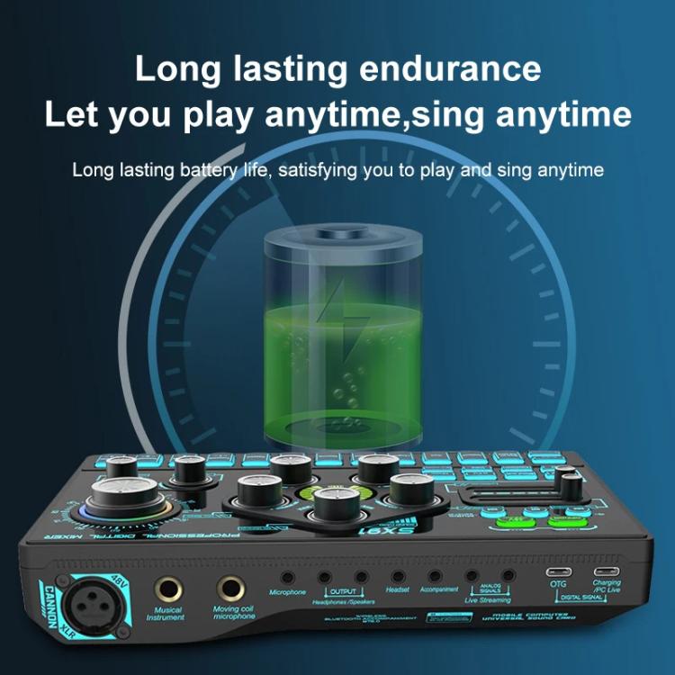 Mixer audio professionale SX91 con Bluetooth e phantom 48V