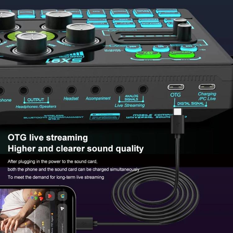 Mixer audio professionale SX91 con Bluetooth e phantom 48V