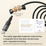 Cavo ricarica magnetico USB-A a USB-C 66W 1 metro