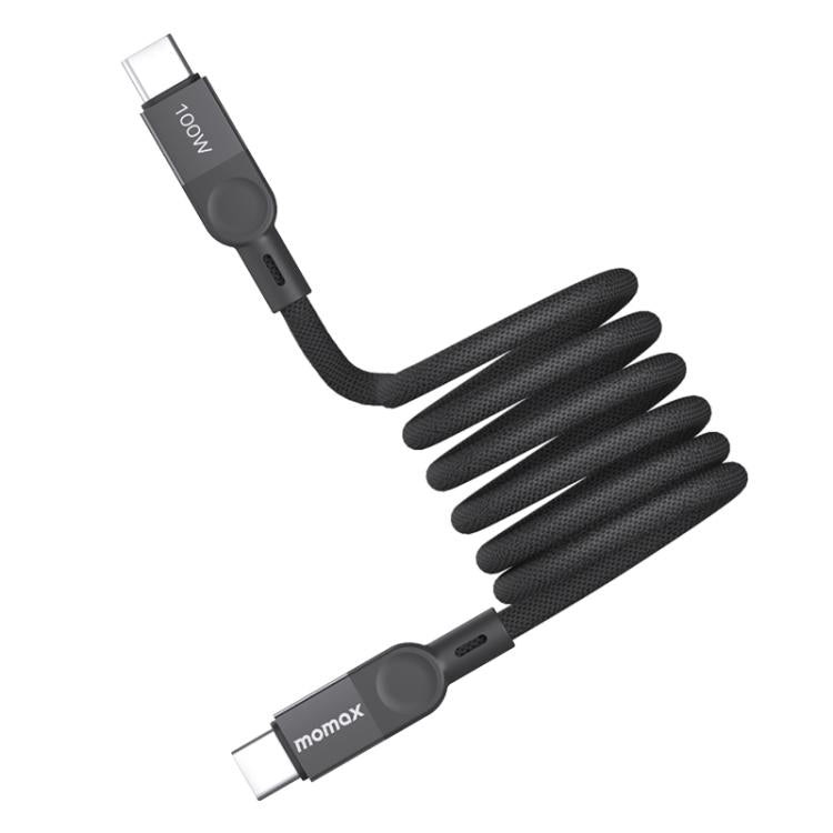 MOMAX DC35 100W USB-C / Type-C to USB-C / Type-C Magnetic Braided Data Cable, 1m