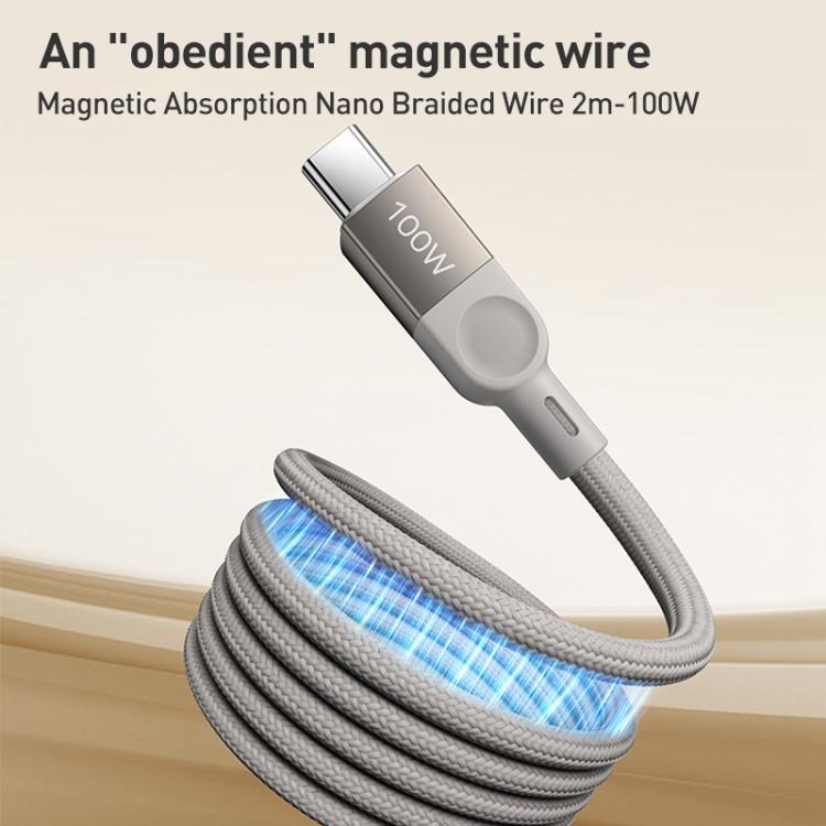 Cavo USB-C magnetico intrecciato 100W 2m Momax DC36