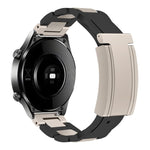 Cinturino per orologio in gomma con fibbia magnetica pieghevole in acciaio inossidabile., 20mm