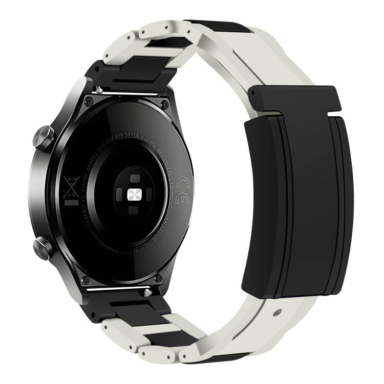 Cinturino per orologio in gomma con fibbia magnetica pieghevole in acciaio inossidabile., 20mm