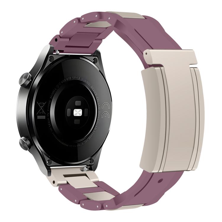 Cinturino per orologio in gomma con fibbia magnetica pieghevole in acciaio inossidabile., 20mm