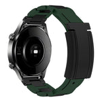 Cinturino per orologio in gomma con fibbia magnetica pieghevole in acciaio inossidabile., 20mm