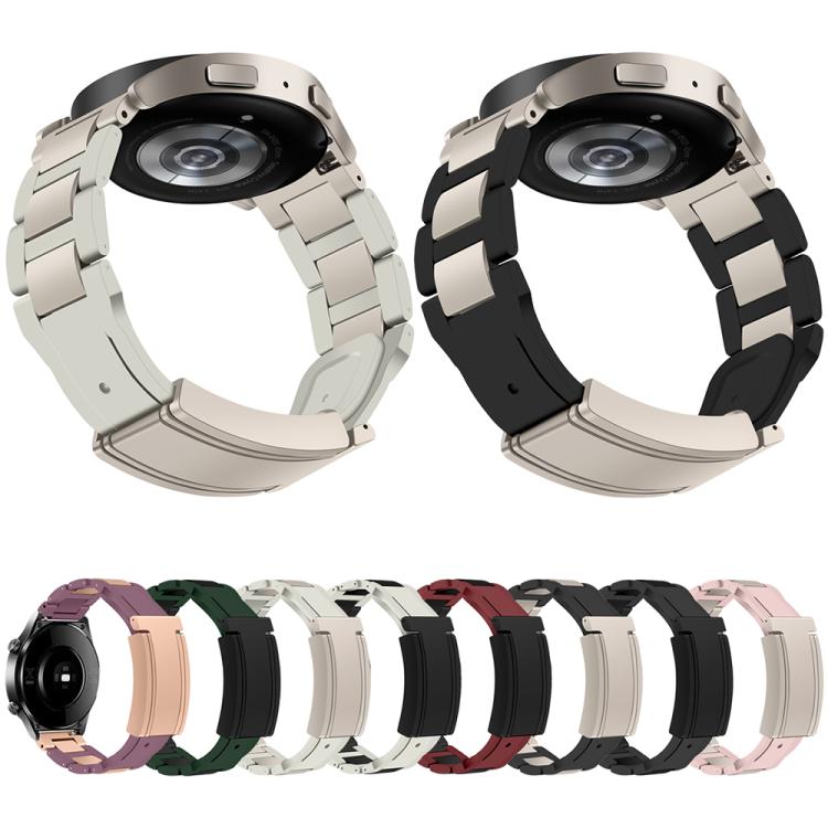 Cinturino per orologio in gomma con fibbia magnetica pieghevole in acciaio inossidabile., 20mm