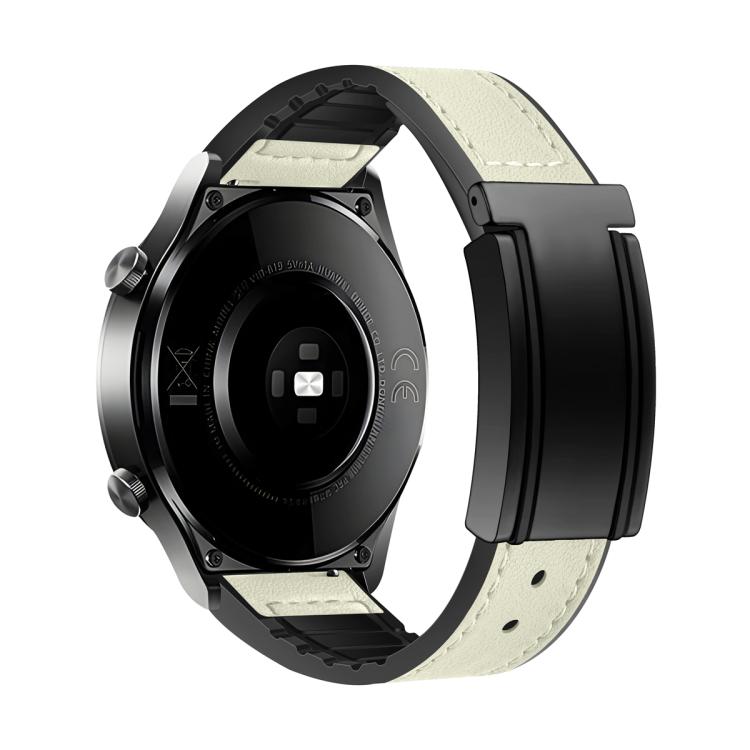 Cinturino per orologio in silicone PU con fibbia magnetica a piega a T., 20mm, 22mm