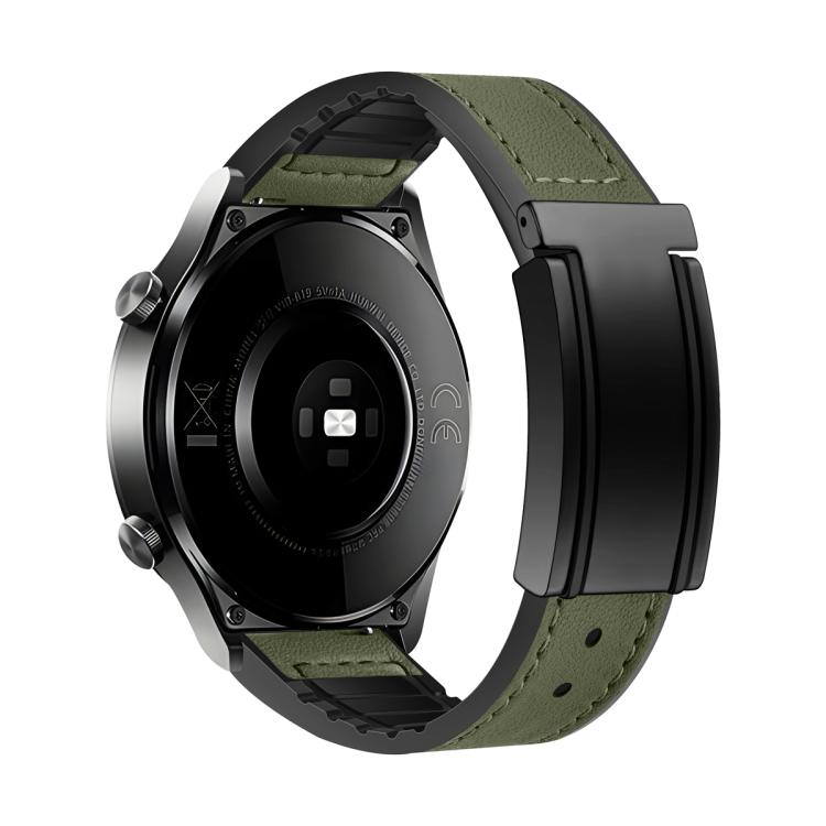 Cinturino per orologio in silicone PU con fibbia magnetica a piega a T., 20mm, 22mm