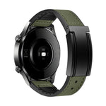 Cinturino per orologio in silicone PU con fibbia magnetica a piega a T., 20mm, 22mm