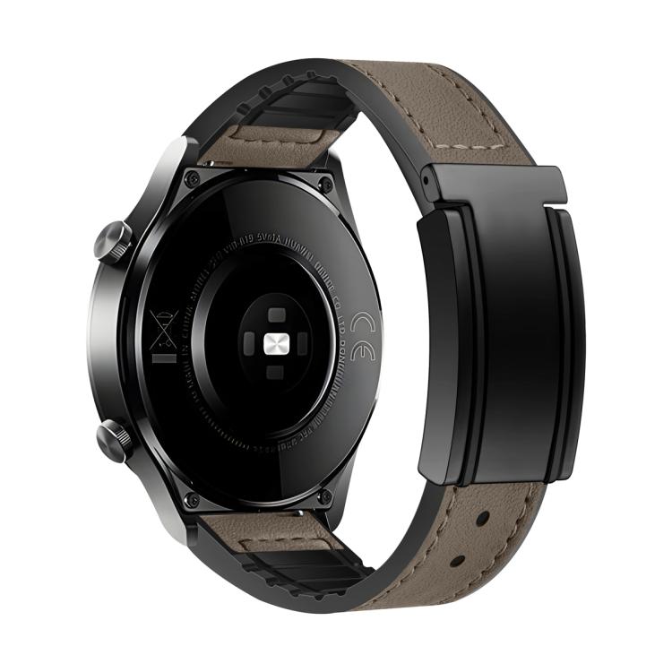 Cinturino per orologio in silicone PU con fibbia magnetica a piega a T., 20mm, 22mm