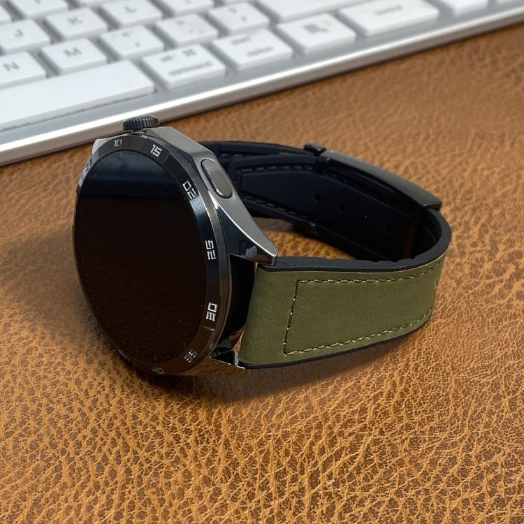 Cinturino per orologio in silicone PU con fibbia magnetica a piega a T., 20mm, 22mm