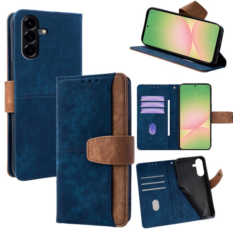Custodia per telefono in similpelle con cuciture a contrasto e protezione RFID., For Galaxy A56 5G, For Galaxy A26 5G, For Galaxy A36 5G, For Galaxy A16 4G / 5G