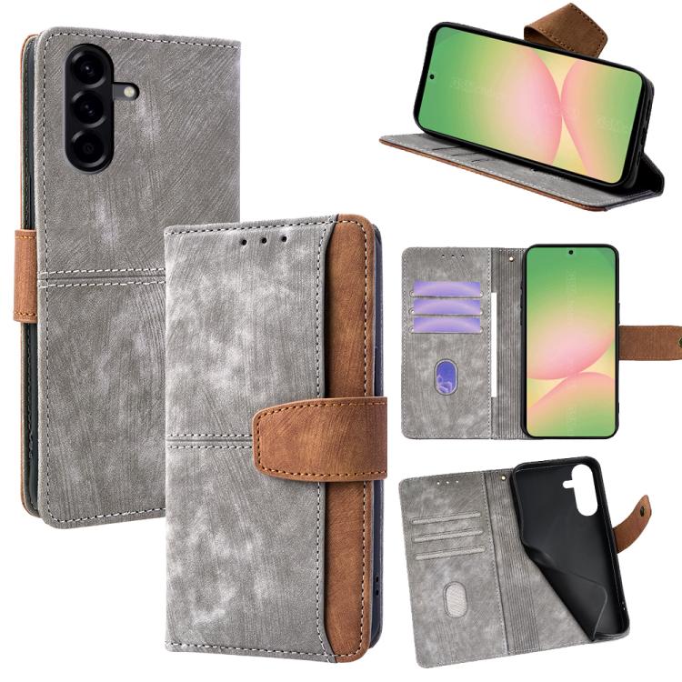 Custodia per telefono in similpelle con cuciture a contrasto e protezione RFID., For Galaxy A56 5G, For Galaxy A26 5G, For Galaxy A36 5G, For Galaxy A16 4G / 5G
