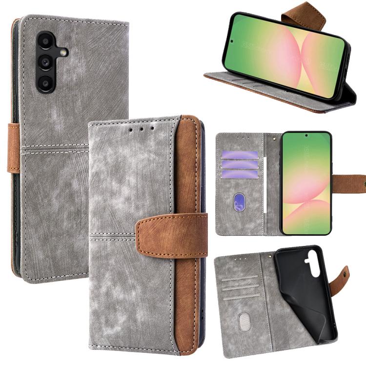Custodia per telefono in similpelle con cuciture a contrasto e protezione RFID., For Galaxy A56 5G, For Galaxy A26 5G, For Galaxy A36 5G, For Galaxy A16 4G / 5G
