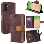 Custodia per telefono in similpelle con cuciture a contrasto e protezione RFID., For Galaxy A05s 4G, For Galaxy A25 5G Global, For Galaxy A24 4G, For Galaxy A04e 4G / M04