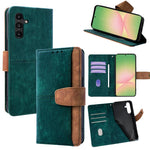 Custodia per telefono in similpelle con cuciture a contrasto e protezione RFID., For Galaxy A05s 4G, For Galaxy A25 5G Global, For Galaxy A24 4G, For Galaxy A04e 4G / M04