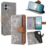 Custodia per telefono in similpelle con cuciture a contrasto e protezione RFID., For Galaxy A05s 4G, For Galaxy A25 5G Global, For Galaxy A24 4G, For Galaxy A04e 4G / M04