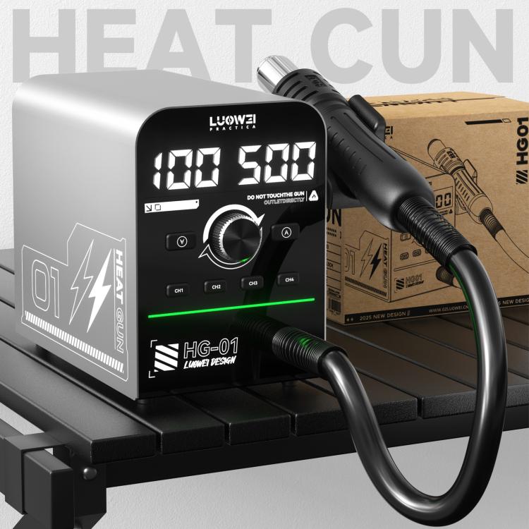 Stazione di dissaldatura e rilavorazione BGA digitale intelligente Luowei HG-01 da 800 W con pistola ad aria calda., HG-01 US Plug