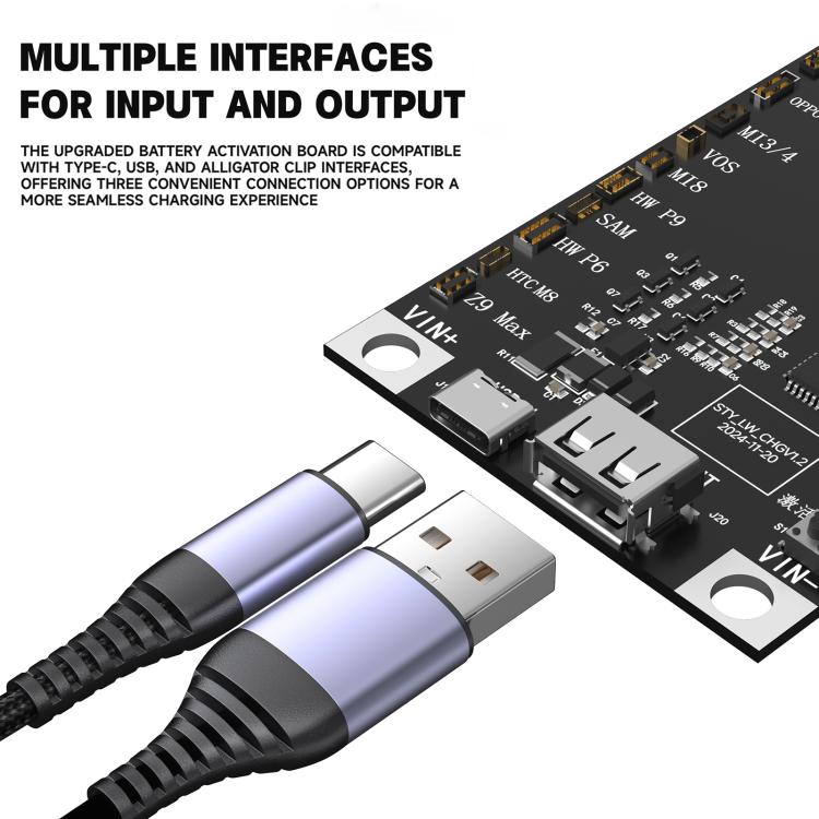 Scheda di attivazione per la ricarica rapida della batteria LUOWEI LW-B03 per iPhone/Android, LW-B03