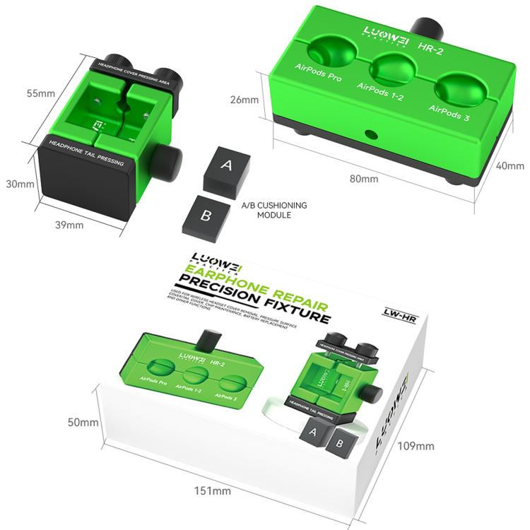 Set di dispositivi di precisione per la riparazione di auricolari LUOWEI LW-HR, LW-HR