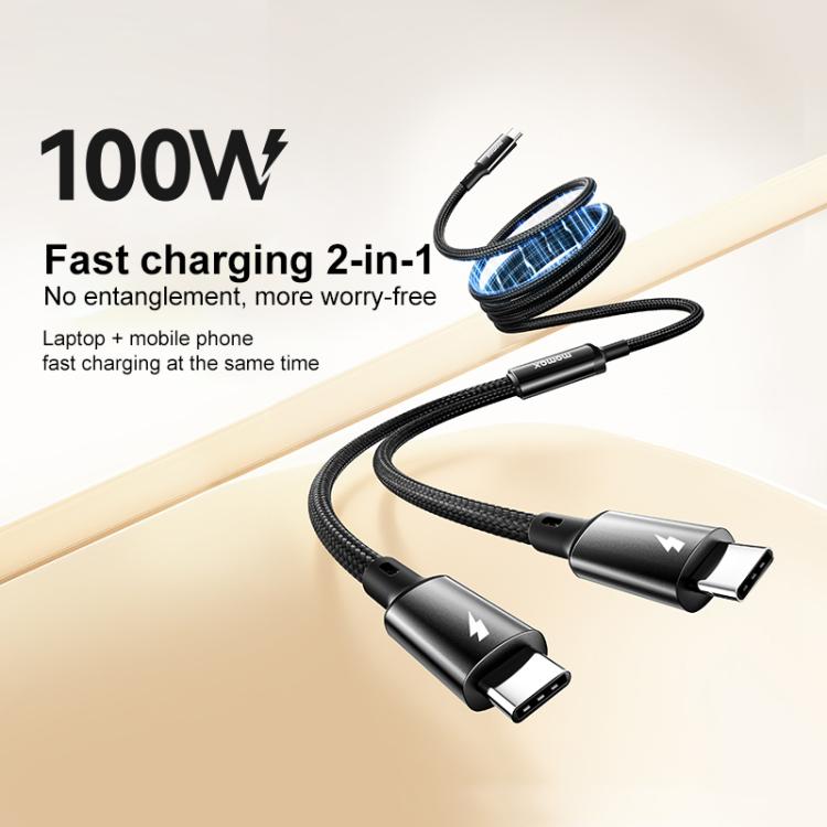 Cavo USB-C magnetico 2 in 1 100W 1,5m per smartphone