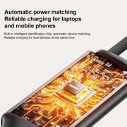 MOMAX DC85D Mag.Link 100W Type-C to Type-C 2 in 1 Magnetic Braided Data Cable, Length:1.5m