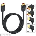 52Gbps 16K 30Hz DisplayPort Extension Adapter Cable, Length: 1.2m, DP2.1 to DP2.1 Straight, DP2.1 to DP2.1 Upper Elbow, DP2.1 to DP2.1 Down Elbow, DP2.1 to DP2.1 Left Elbow, DP2.1 to DP2.1 Right Elbow