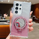 Porta specchietto con glitter e custodia per telefono MagSafe, For Samsung Galaxy S23, For Samsung Galaxy S22 Ultra, For Samsung Galaxy S22+, For Samsung Galaxy S22