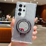 Porta specchietto con glitter e custodia per telefono MagSafe, For Samsung Galaxy S23, For Samsung Galaxy S22 Ultra, For Samsung Galaxy S22+, For Samsung Galaxy S22