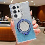 Porta specchietto con glitter e custodia per telefono MagSafe, For Samsung Galaxy S23, For Samsung Galaxy S22 Ultra, For Samsung Galaxy S22+, For Samsung Galaxy S22