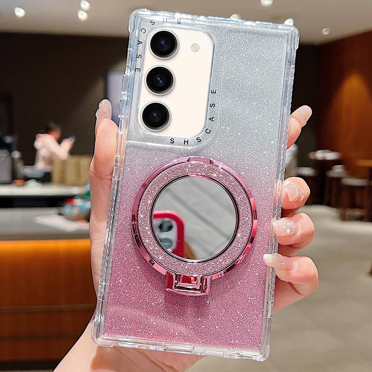 Porta specchietto con glitter e custodia per telefono MagSafe, For Samsung Galaxy S23, For Samsung Galaxy S22 Ultra, For Samsung Galaxy S22+, For Samsung Galaxy S22