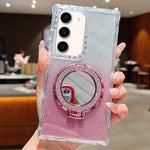 Porta specchietto con glitter e custodia per telefono MagSafe, For Samsung Galaxy S23, For Samsung Galaxy S22 Ultra, For Samsung Galaxy S22+, For Samsung Galaxy S22