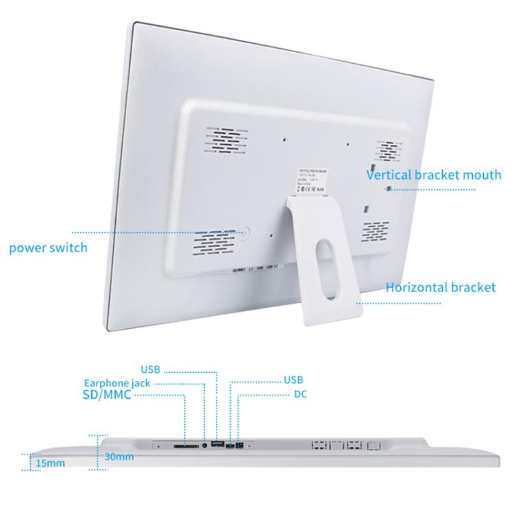 21.5 inch LCD Display Cloud Photo Frame 1G+32GB 3326C Quad-Core CPU Android 7.0, EU Plug, US Plug, UK Plug, AU Plug