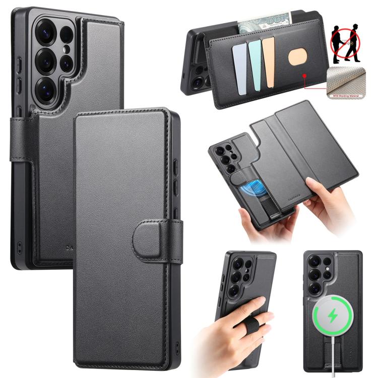 Custodia per telefono in pelle CaseNeo con cinturino di presa e MagSafe., For Samsung Galaxy S25 / S24 5G, For Samsung Galaxy S25+ / S24+ 5G, For Samsung Galaxy S25 Ultra 5G