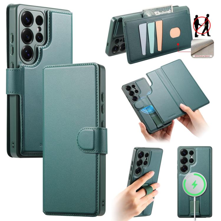 Custodia per telefono in pelle CaseNeo con cinturino di presa e MagSafe., For Samsung Galaxy S25 / S24 5G, For Samsung Galaxy S25+ / S24+ 5G, For Samsung Galaxy S25 Ultra 5G