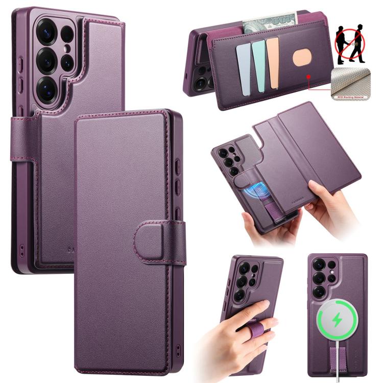 Custodia per telefono in pelle CaseNeo con cinturino di presa e MagSafe., For Samsung Galaxy S25 / S24 5G, For Samsung Galaxy S25+ / S24+ 5G, For Samsung Galaxy S25 Ultra 5G