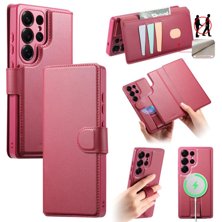 Custodia per telefono in pelle CaseNeo con cinturino di presa e MagSafe., For Samsung Galaxy S25 / S24 5G, For Samsung Galaxy S25+ / S24+ 5G, For Samsung Galaxy S25 Ultra 5G