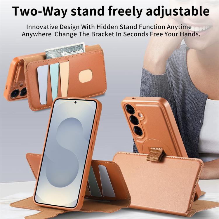 Custodia per telefono in pelle CaseNeo con cinturino di presa e MagSafe., For Samsung Galaxy S25 / S24 5G, For Samsung Galaxy S25+ / S24+ 5G, For Samsung Galaxy S25 Ultra 5G