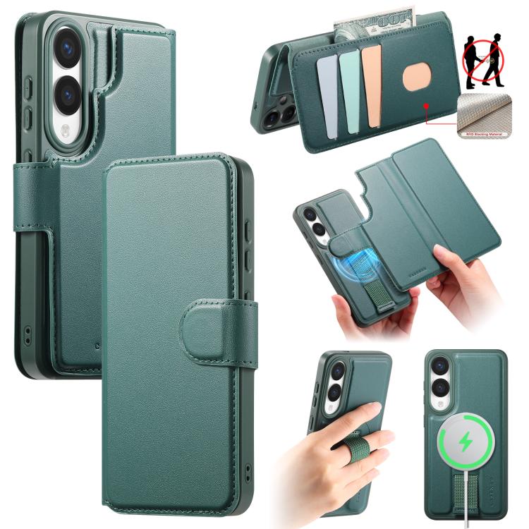 Custodia per telefono in pelle CaseNeo con cinturino di presa e MagSafe., For Samsung Galaxy S26+ 5G, For Samsung Galaxy S26 Ultra 5G, For Samsung Galaxy S26 5G, For Samsung Galaxy S25 Edge 5G