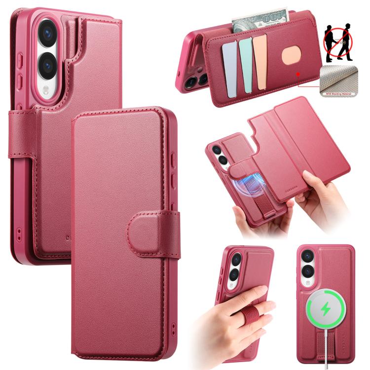 Custodia per telefono in pelle CaseNeo con cinturino di presa e MagSafe., For Samsung Galaxy S26+ 5G, For Samsung Galaxy S26 Ultra 5G, For Samsung Galaxy S26 5G, For Samsung Galaxy S25 Edge 5G