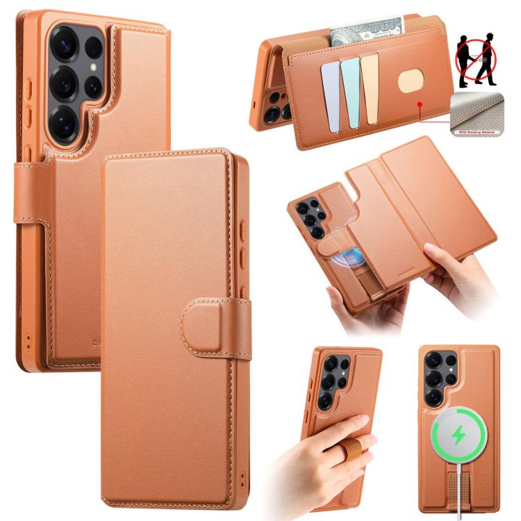Custodia per telefono in pelle CaseNeo con cinturino di presa e MagSafe., For Samsung Galaxy S26+ 5G, For Samsung Galaxy S26 Ultra 5G, For Samsung Galaxy S26 5G, For Samsung Galaxy S25 Edge 5G