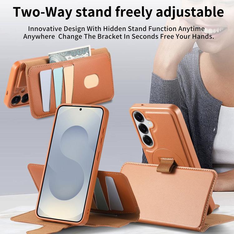Custodia per telefono in pelle CaseNeo con cinturino di presa e MagSafe., For Samsung Galaxy S26+ 5G, For Samsung Galaxy S26 Ultra 5G, For Samsung Galaxy S26 5G, For Samsung Galaxy S25 Edge 5G