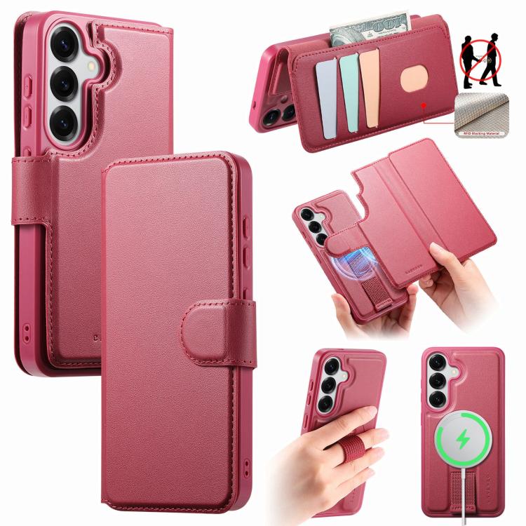 Custodia per telefono in pelle CaseNeo con cinturino di presa e MagSafe., For Samsung Galaxy S26+ 5G, For Samsung Galaxy S26 Ultra 5G, For Samsung Galaxy S26 5G, For Samsung Galaxy S25 Edge 5G